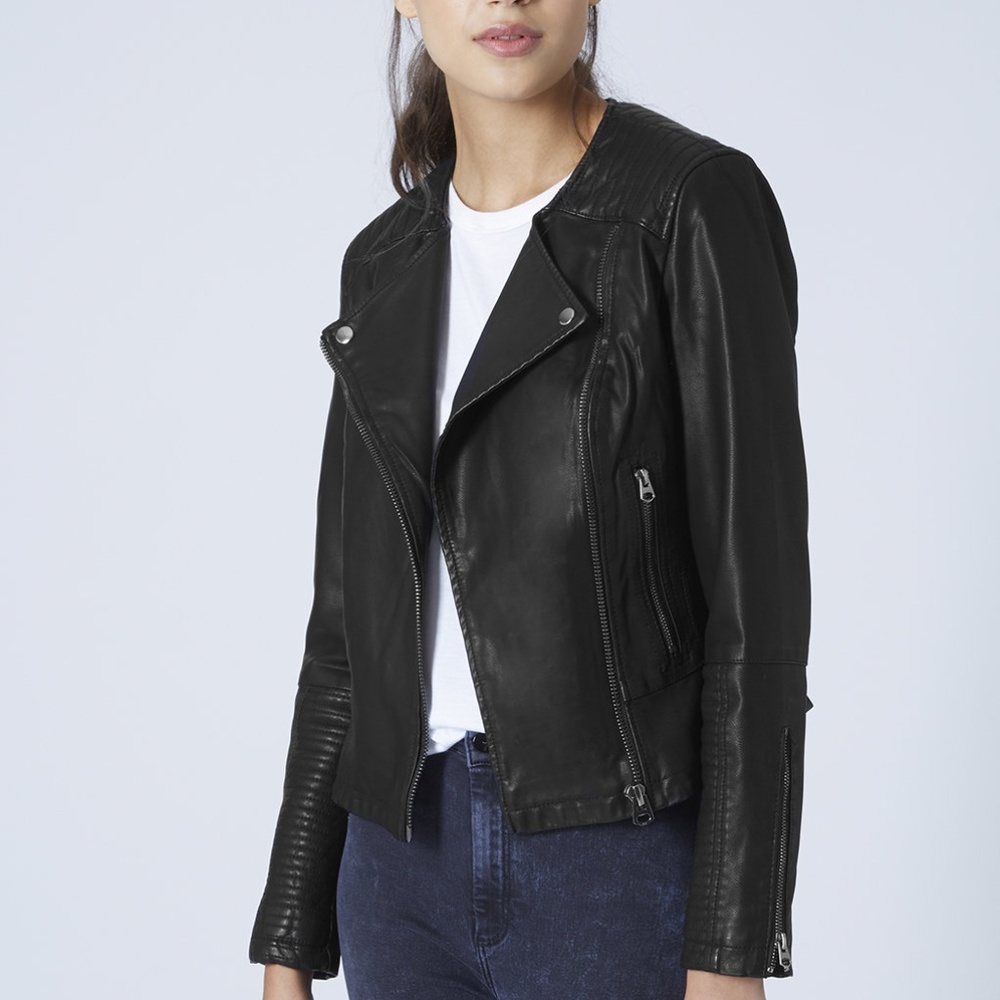 TOPSHOP Faux Leather Jacket
